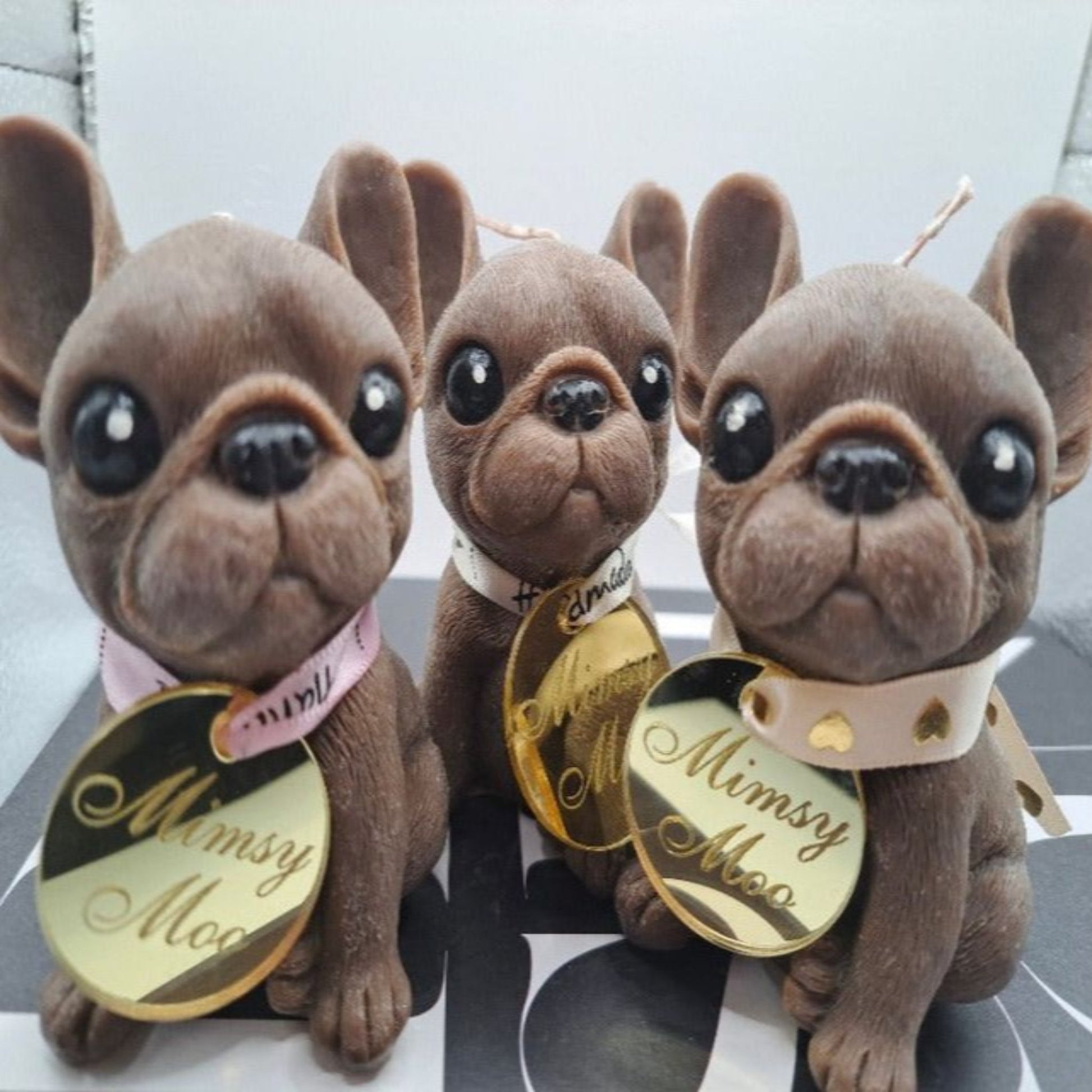 Franse Bulldog Kaarsen Bruin