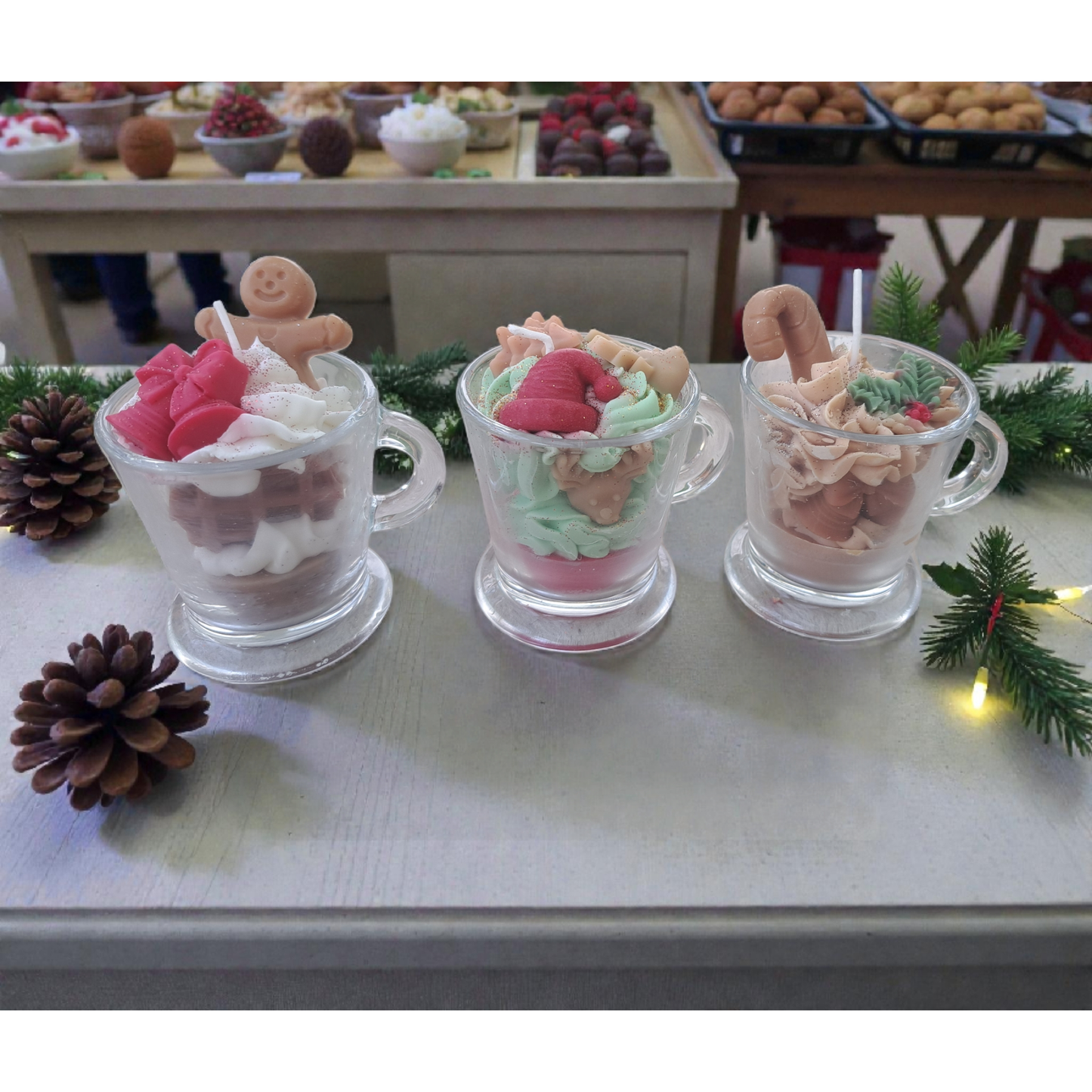 π Kleine schattige kerstbekertjes π
Met een zoete gingerbread geur