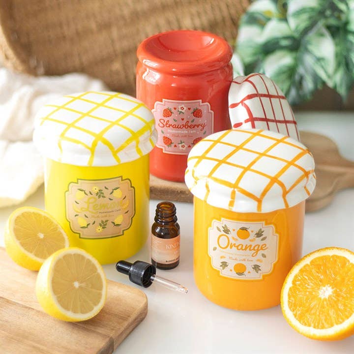 Oranje Marmelade Pot Oliebrander en Wasverwarmer