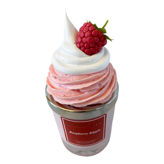 Raspberry Ripple Cupcake kaars