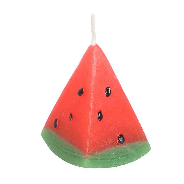 Decoratieve watermeloen kaarsjes set van 3 – geurloze zomerse kaarsen met fruitdesign, perfect als vrolijke tafeldecoratie of cadeau voor de zomer.