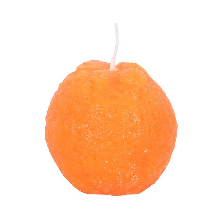 Geurloze sinaasappelkaarsen – set van 3 decoratieve kaarsjes, ca. 2,5 uur brandtijd per stuk, alleen gebruiken op hittebestendige ondergrond.