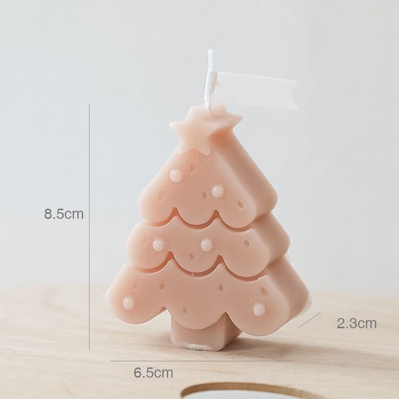 Mini Kerstboom kaarsjes roze