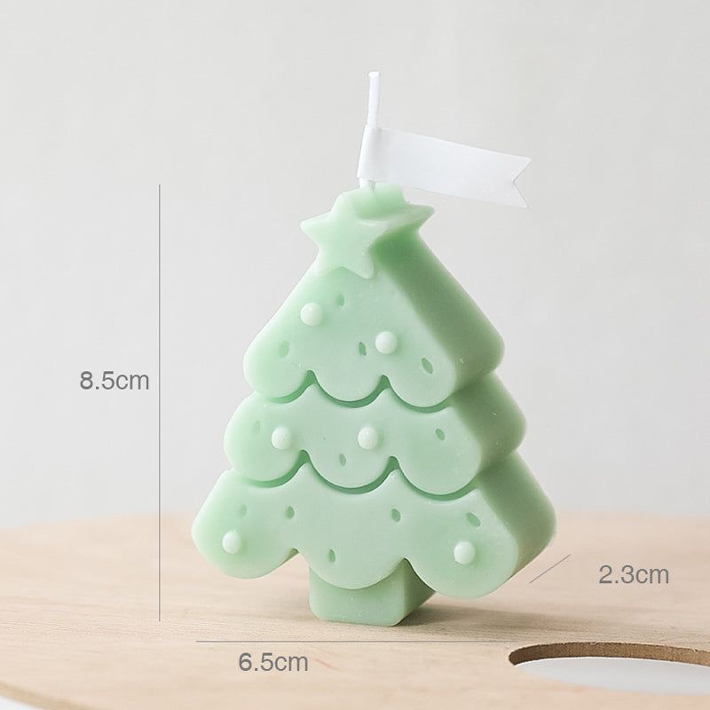 Mini Kerstboom kaarsjes mintgroen