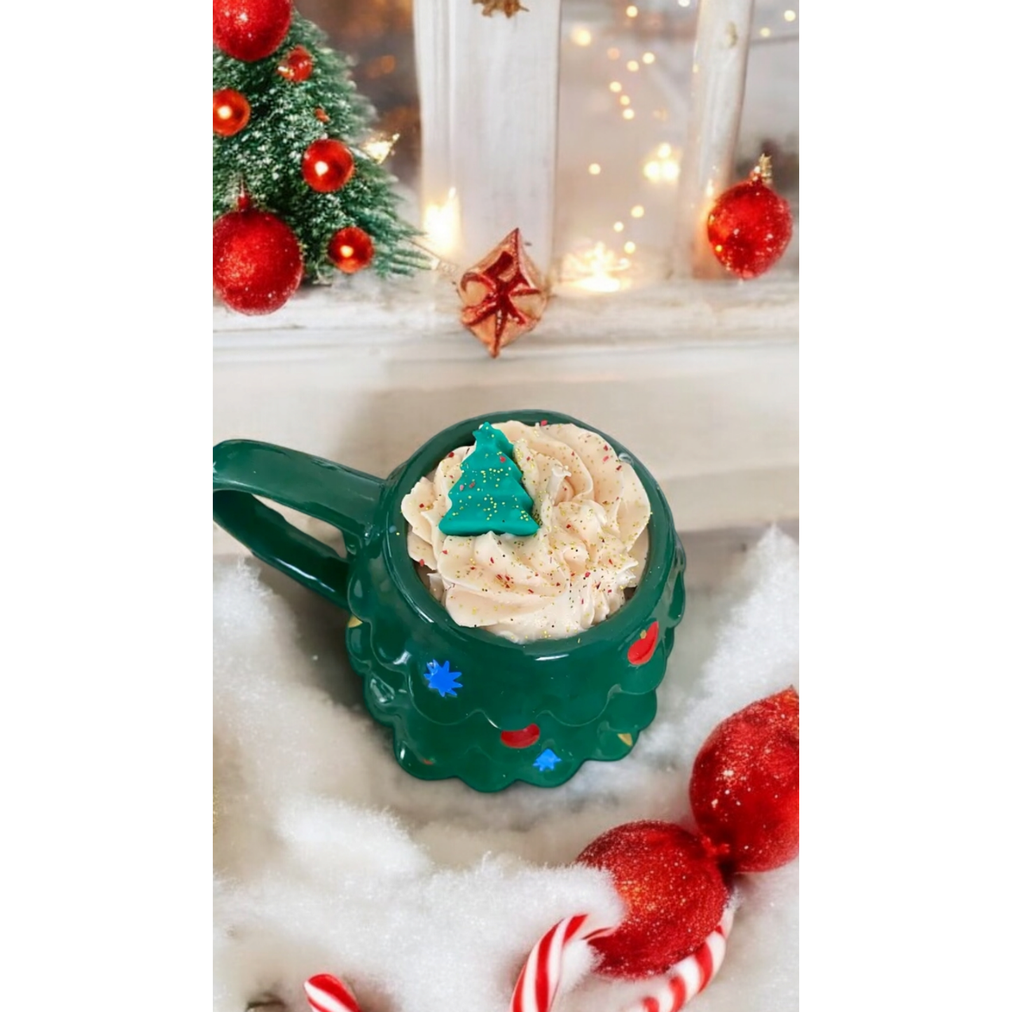 kerstboom Mok Geurkaars Witte Nougat