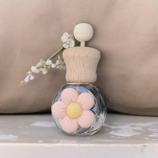 Roze bloem auto parfum hanger
