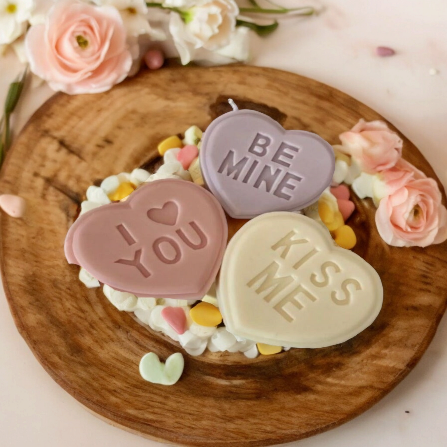 Hartjes kaarsen be mine, Kiss me