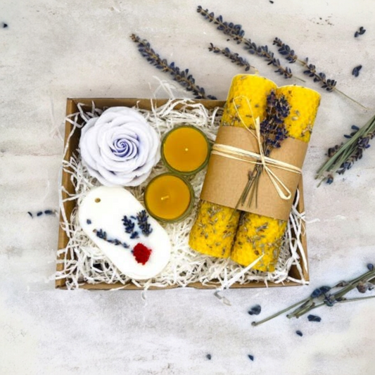 Cadeau set biologische kaarsen