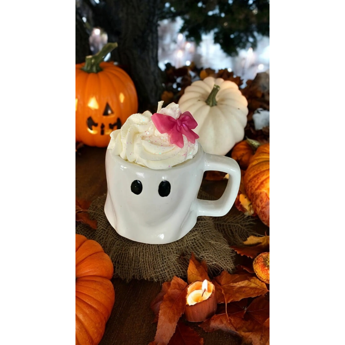 Spookje Met Strikje Kaars π»π Walnoot Cake Geur
