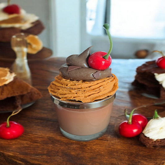 Chocoladetaart cupcake kaars