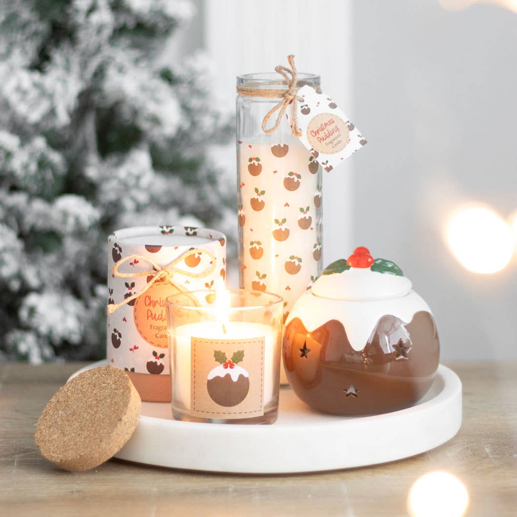 Christmas Pudding Advent Tube Candle