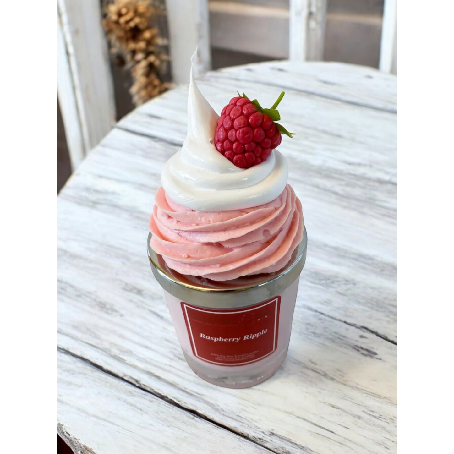 Raspberry Ripple Cupcake kaars
