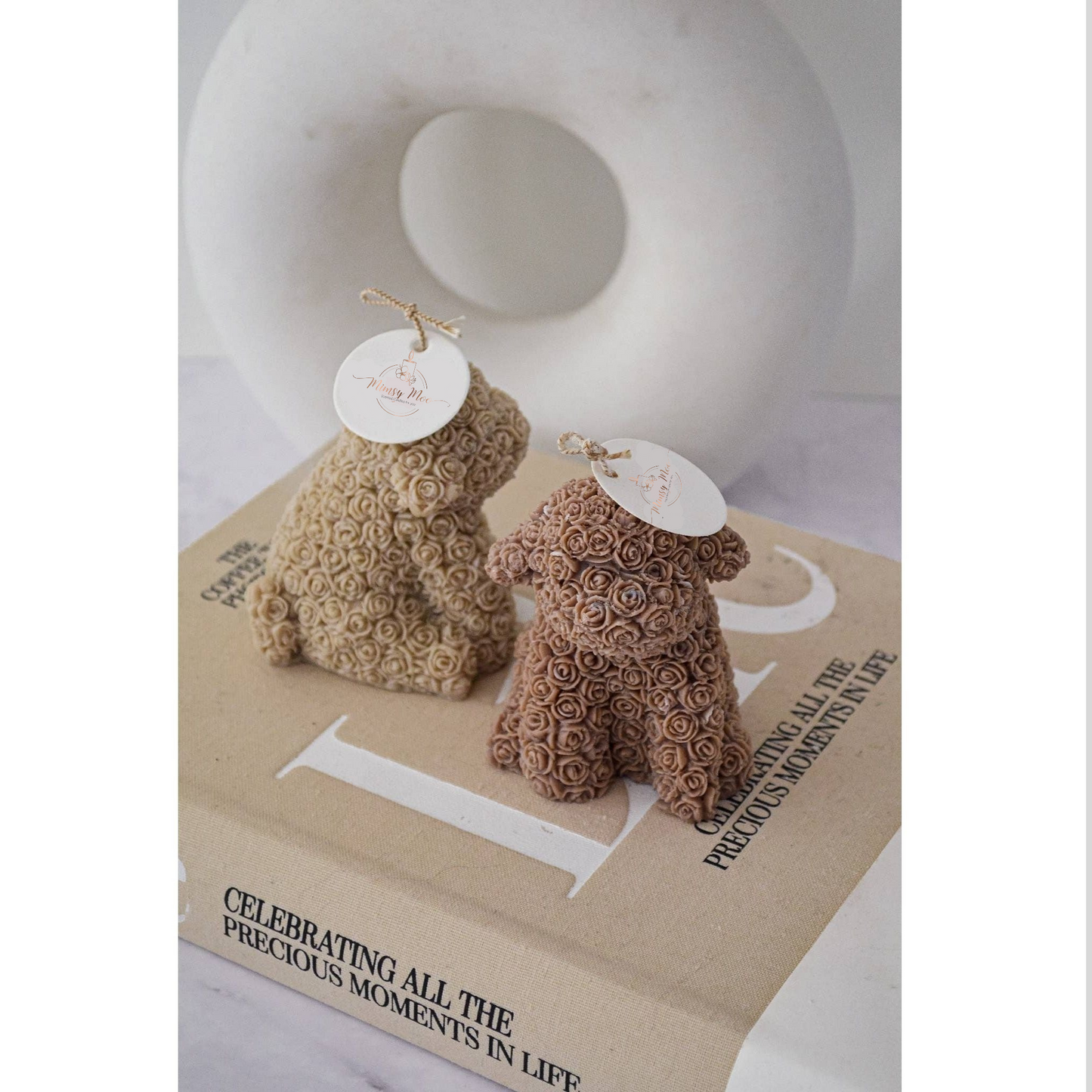 Rose Poodle Puppy kaars