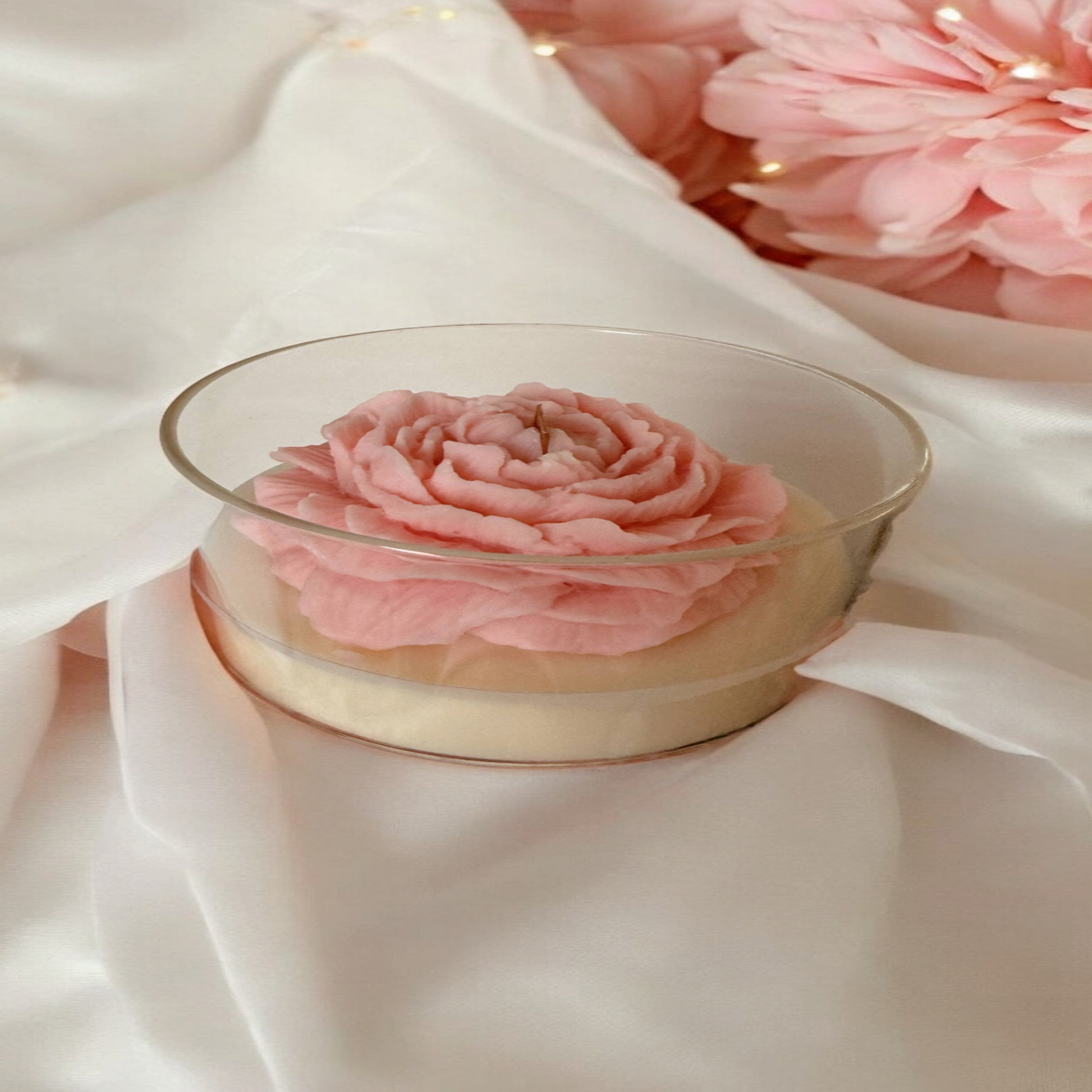 roze pioenroos met zwarte kers geur