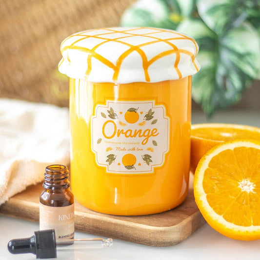 Oranje Marmelade Pot Oliebrander en Wasverwarmer
