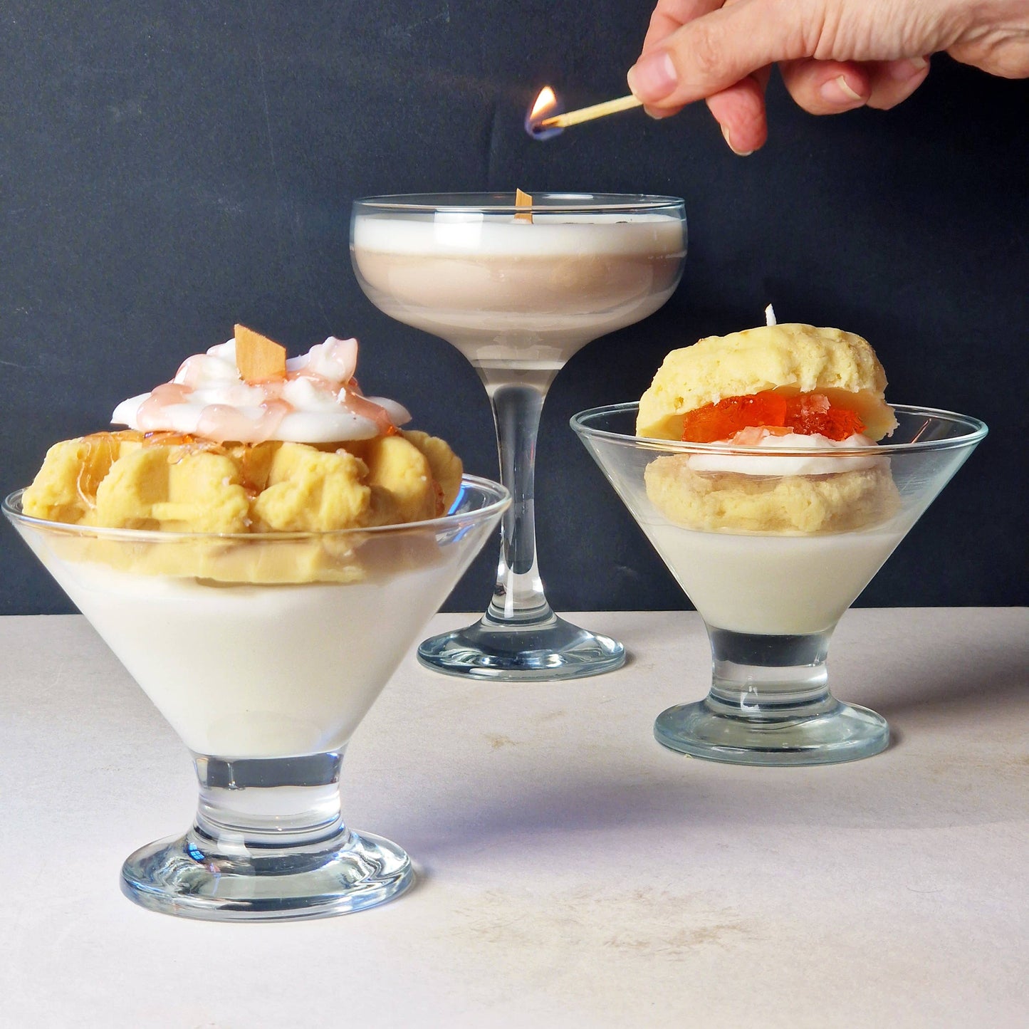 Veganistische handgemaakte Pornstar Martini geurende cocktailkaars