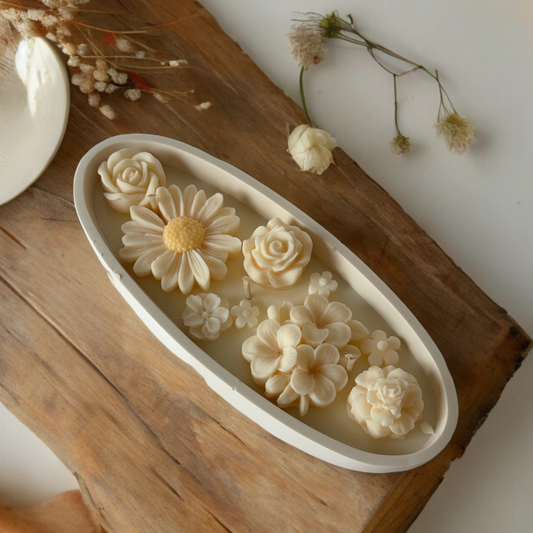 bloemen kaars in pot