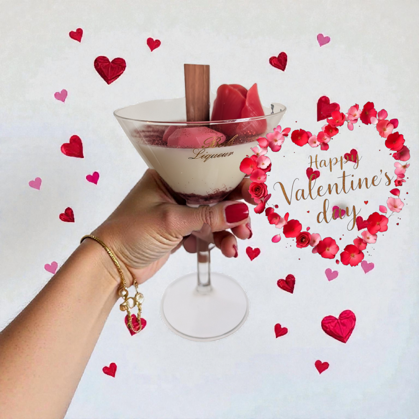 Love on the Rocks Martini Candle