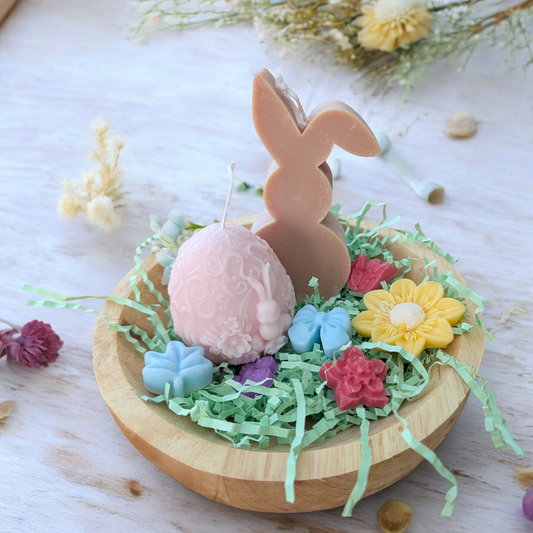 🐣 Paas Kaarsenset – Haasje & Paasei met Waxmelts 🌸
